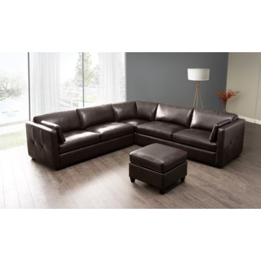 Diamond Sofa Urban Collection Arm Sectional with Square Corner Chair Set of 3