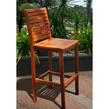 Vifah Modern Patio Acacia Bar Stool
