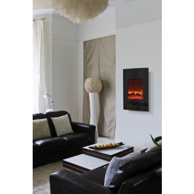 Amantii Wall Mount 21" x 34" Vertical Convex Electric Fireplace