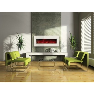 Amantii Designer 43" Electric Fireplace W/ 51" x 23" Steel Surround