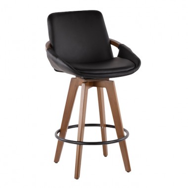 Lumisource Clarity Counter Stool - Black - Perspective