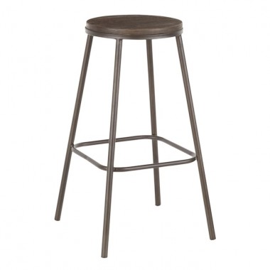 Lumisource Clara Round Barstool - Set of 2 Hover