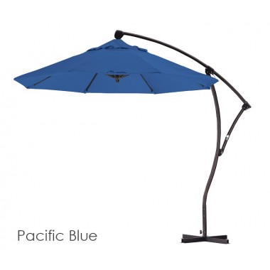 California Umbrella 9' Cantilever Market Umbrella Delux C Lift - Bronze - Pacifica Hover