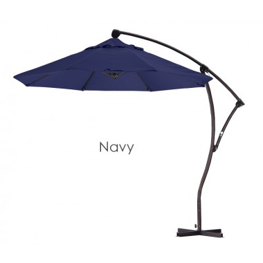 California Umbrella 9' Cantilever Market Umbrella Delux C Lift - Bronze - Sunbrella Hover