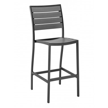 Aluminum Barstool - Black and Gray
