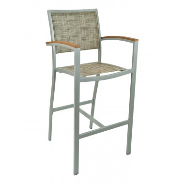 Aluminum Barstool - Dark Basket