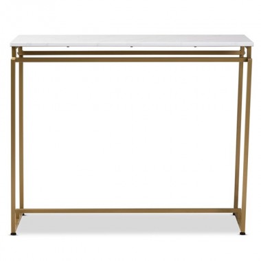 Baxton Studio Renzo Faux Marble Table Top Console Table