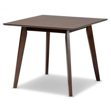 Baxton Studio Pernille Walnut Square Dining Table