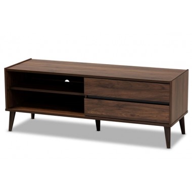 Baxton Studio Suli Walnut Wood TV Stand