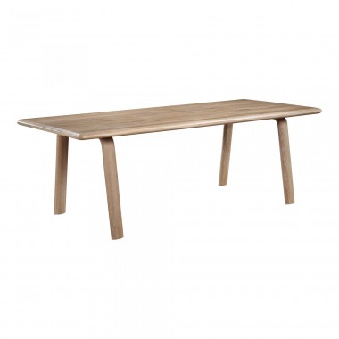 Moe's Home Collection Malibu Dining Table White Oak - Angled View