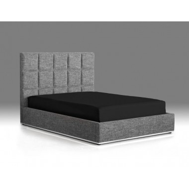 Glare King Storage Bed Grey Fabric 
