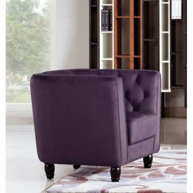 Diamond Sofa Bellini Button Tuft Fabric Chair - PURPLE