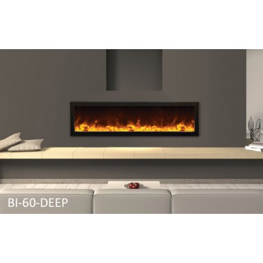 Amantii 60"  Deep Electric Built-in w/ Black Steel Surround