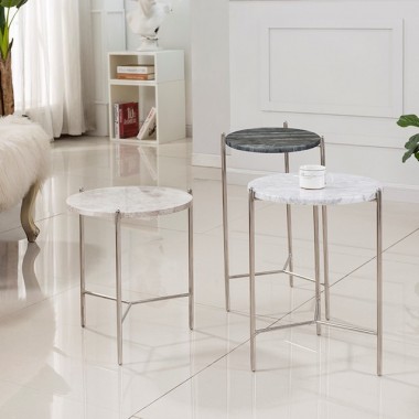 Bellini Modern Living Bolt Marble Top Side Table