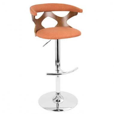 LumiSource Gardenia Barstool - ORANGE - Perspective