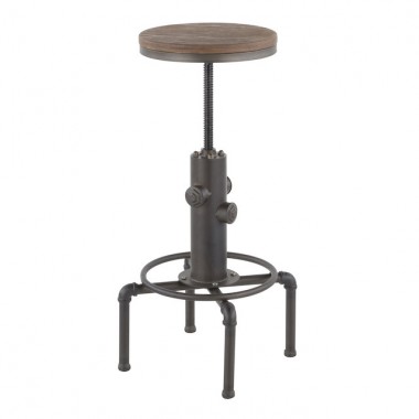 LumiSource Hydra Barstool - ANTIQUE - Perspective