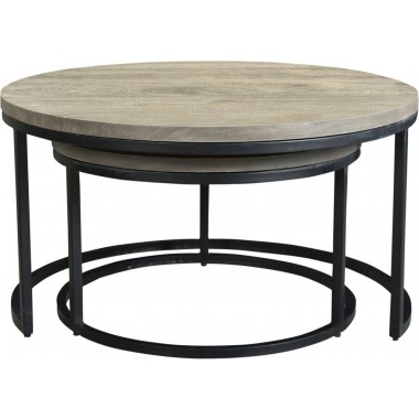 Drey Round Nesting Coffee Tables Set Of 2