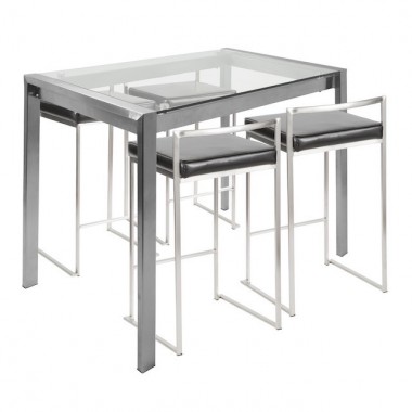 LumiSource Fuji Counter Set - Black - Perspective