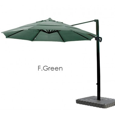 California Umbrella 11' Cantilever Umbrella Crank Lift Multi Positon Tilt Bronze - Sunbrella Hover