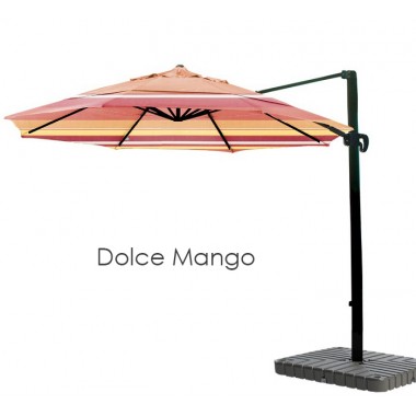 California Umbrella 11' Cantilever Umbrella Crank Lift Multi Positon Tilt Bronze - Sunbrella