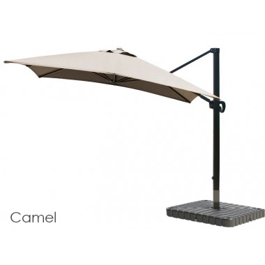 California Umbrella 10' Cantilever Umbrella Crank Lift Multi Positon Tilt Bronze - Sunbrella Hover