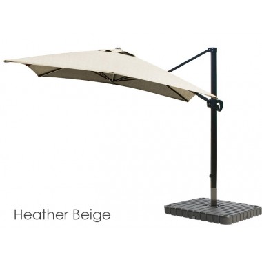 California Umbrella 10' Cantilever Umbrella Crank Lift Multi Positon Tilt Bronze - Sunbrella Hover