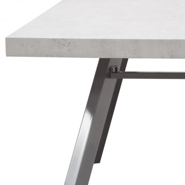 Diamond Sofa Carrera Cocktail Table in 3D Marble Finish with Brushed Stainless Steel Legs Hover