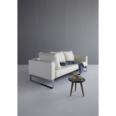 Innovation Living Cassius Quilt Deluxe Sofa With Chrome/Dark Wood Legs Hover