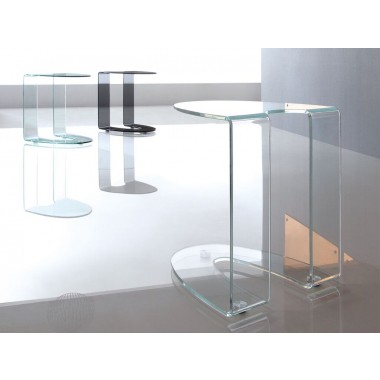LIDO Clear Glass End Table