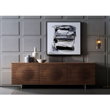 MOON Walnut Veneer Entertainment Center - Lifestyle