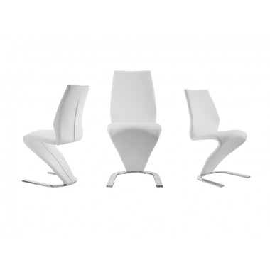Casabianca BOULEVARD Dark Gray/White Eco-leather Dining Chair - Set of Two Hover
