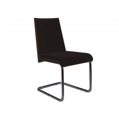 MODELO Collection White/Black Eco-Leather/Walnut Veneer Dining Chair