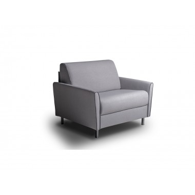 Casabianca HABITAT Twin Size Sofa Bed In Light Gray Linen With Gray Feet Hover