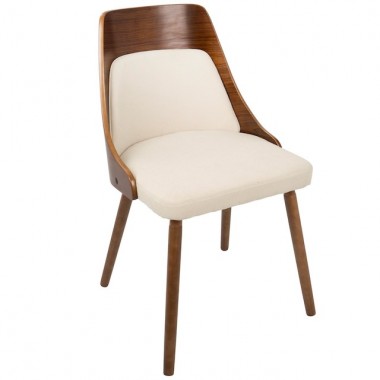 LumiSource Anabelle Dining Chair - CREAM - Perspective