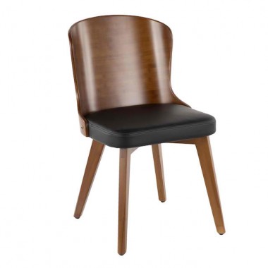 LumiSource Bocello Chair - BLACK - Perspective