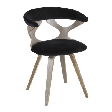 LumiSource Gardenia Chair - BLACK - Perspective