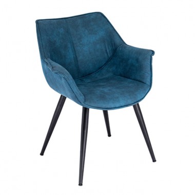 LumiSource Wrangler Chair - Set of 2 - BLUE - Perspective