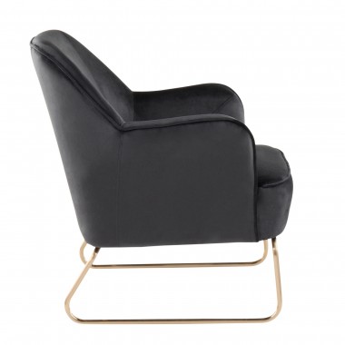 LumiSource Daniella Sleigh Accent Chair Hover
