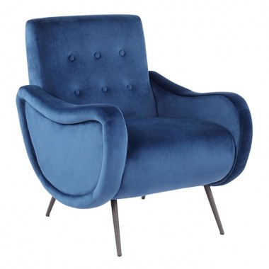 LumiSource Rafael Lounge Chair - BLUE - Perspective