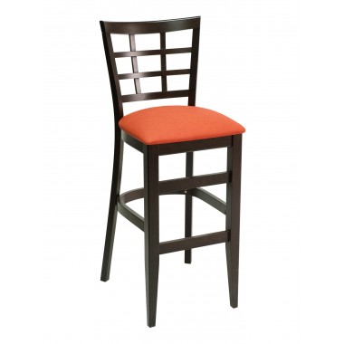 European 44.25" Beech Wood Barstool - Angled