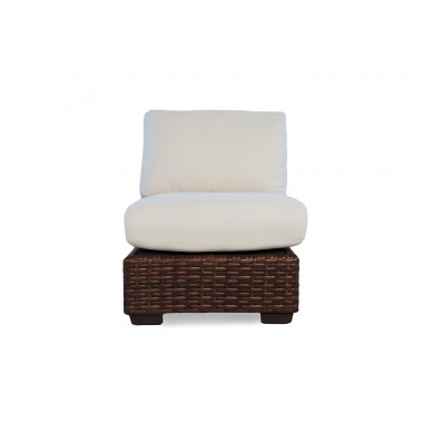 Lloyd Flanders Contempo Armless Sectional in Aged Walnut Wicker Finish Hover