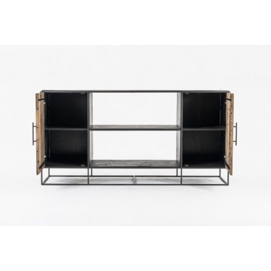 Nova Solo Rustika Sideboard 2 Doors Open Shelving Hover