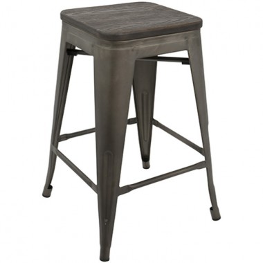 LumiSource Oregon Counter Stool - Set of 2 Hover