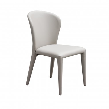 Diamond Sofa 2-Pack Dining Chairs in Taupe with Wrapped Metal Legs 