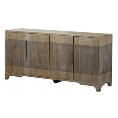 Bengal Manor 2 Tone Grey Mango Wood 4 Door Sideboard