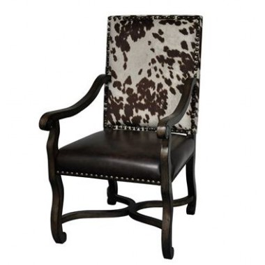 Mesquite Ranch Leather and Faux Cowhide Armchair