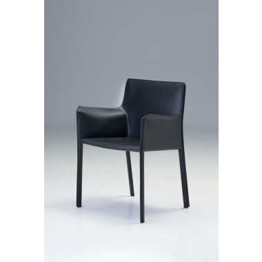 Mobital Fleur Arm Chair Black/Caramel/Grey/Mink/White Full Leather Wrap Hover
