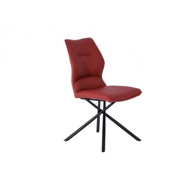 Whiteline Modern Living Marlon Dining Chair - Burgundy - Perspective