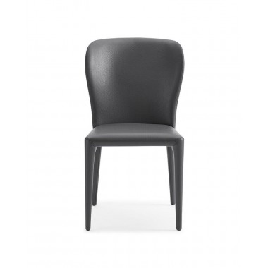 Hazel Dining Chair With Gray Faux Leather - Front