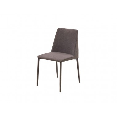 Billings Dining Chair Dark Grey Fabric with Metal Frame Set of 2